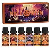 ARVIDSSON Halloween Fragrance Oils Set, Fall Essential Oils for Diffuser - Pumpkin Pie, Spiced Cider, Caramel Apple, Candy Corn, Snickerdoodle, Spooky Spices, Autumn Scented Oil Gift for Women