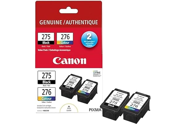Canon Genuine Ink Cartridges PG-275 Black/CL-276 Colour, Value Pack (2 Count), Original Canon Printer Ink for PIXMA TR4720 /
