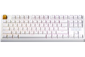 Keychron KJ4 Wireless Custom Mechanical Keyboard, 2.4 GHz Bluetooth QMK 80% Layout RGB, Hot-swappable Red Switch Compatible w