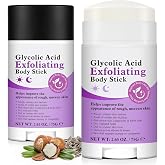 Glycolic Acid Body Scrub Stick for Rough &amp; Bumpy Skin - 7% AHA + 0.5% BHA Exfoliating Stick with Shea Butter, Gentle Chemical Exfoliator for Arms, Legs, Back, 2.65oz for Men &amp; Women