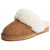 Fireside by Dearfoams Women's Fireside Sydney Shearling Fur Indoor/Outdoor Scuff Slipper With Wide Widths