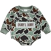 Infant Baby Girl Boy Rompers Long Sleeve Camouflage Print Crew Neck Jumpsuit Cute Fall Clothes