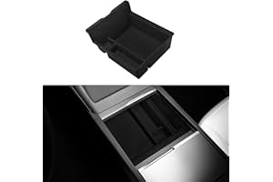 BASENOR 2024 Newest Tesla Model 3 Center Console Organizer Tray Accessories Custom for Model 3 Highland 2024, Center Console Hidden Drawer Storage Box
