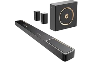 ULTIMEA 5.1.2ch Sound Bar with Dolby Atmos, Surround Sound System for TV with 2 Surround Speakers, Sound Bar for Smart TV, Soundbar with Subwoofer for Home Theater, BT 5.4, HDMI eARC, Skywave F40