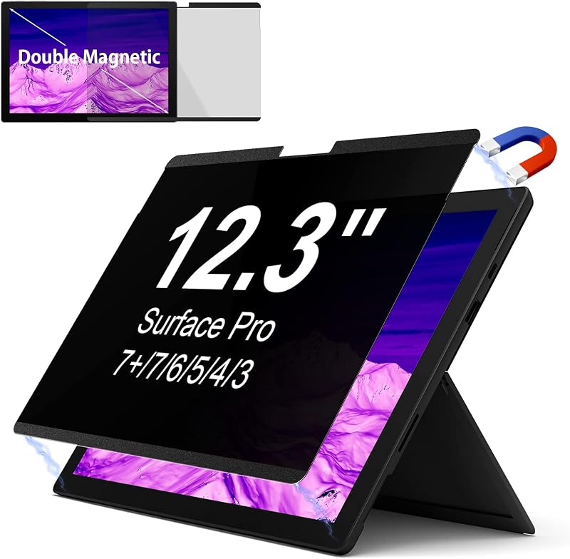 IPROKKO Privacy Screen for Surface Pro 7 Plus/7/6/5/4 12.3 inch Magnetic
