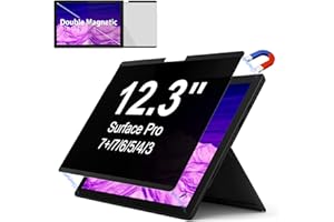 IPROKKO Privacy Screen for Surface Pro 7 Plus/7/6/5/4/(12.3 inch), Magnetic Removable Microsoft Surface Privacy Filter, Laptop Anti Glare Blue Light Screen Protector