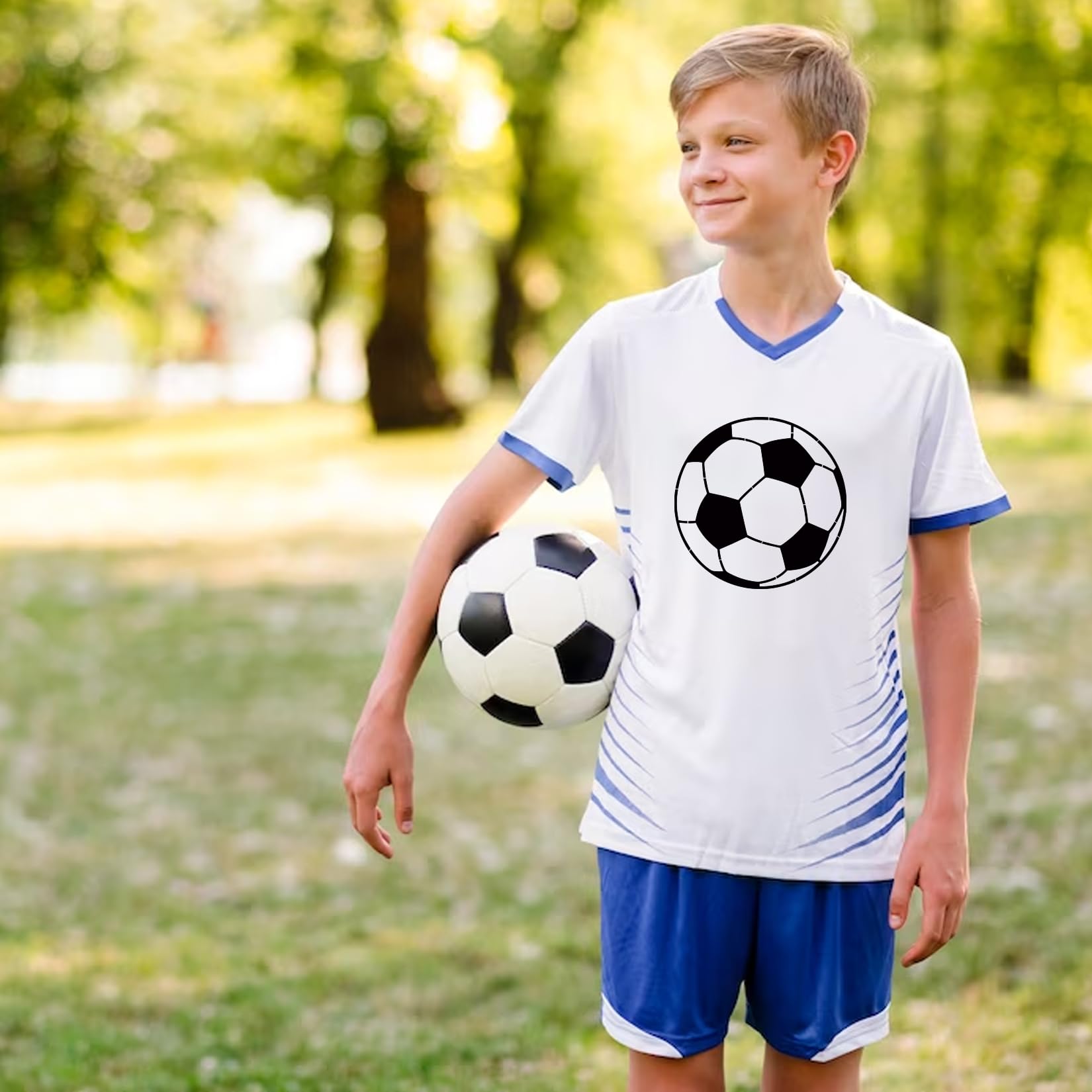 Pkqon Sport Stencils for Painting Soccer Ball Football Basketball Baseball Reusable Template Stencil on Wood Crafts Art Projects Walls (Ball) white