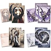 Tree-Free Greetings - All Occasion Cards - Artful Designs - 8 Assorted Cards + Matching Envelopes - Made in USA - 100% Recycled Paper - 5 x 7 - Fairies by Amy Brown (GA31637)