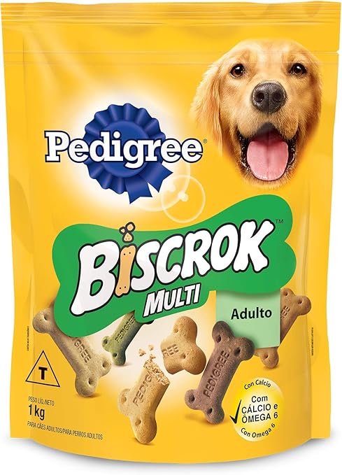 Biscoito Pedigree Biscrok Para Cães Adultos Multi 1 kg 