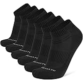 CLOSEMATE Athletic Ankle Socks for Men Women Soft Cotton Cushioned Non Slip and Breathable for Running 6 Pairs