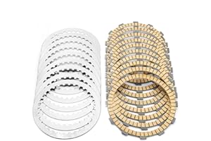Wsays Extra Plate Clutch Kit Friction Steel Compatible with Harley Touring Softail Dyna Trike Twin Cam 1999-2017, Fit Evoluti