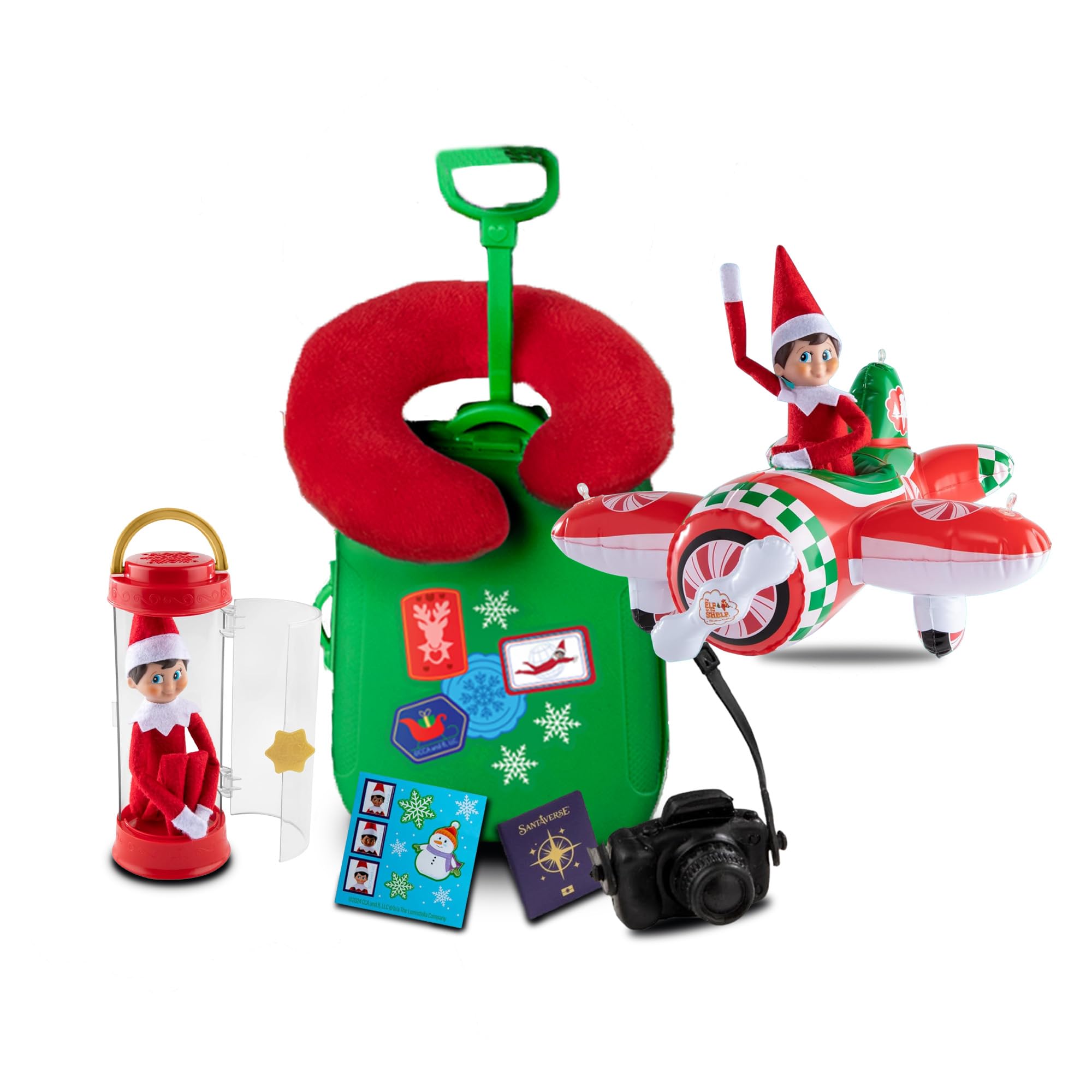 Photo 1 of The Elf on the Shelf - Elf on The Go Kit Including Scout Elf Carrier, Peppermint Plane, & Polar Props Travel Set for Adventures, Cute Elf on The Shelf Accessories for Boys & Girls