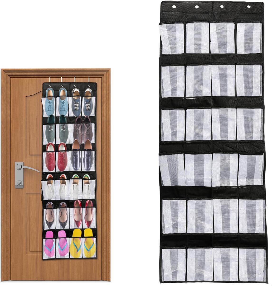 FlexDin Groß Schuhaufbewahrung Hängeorganizer für Tür mit 24 Taschen
