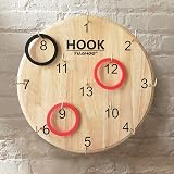 TUAHOO Hoopla Ring Toss Game Wooden Board Hookey for Kids Adults Indoor Outdoor view 4