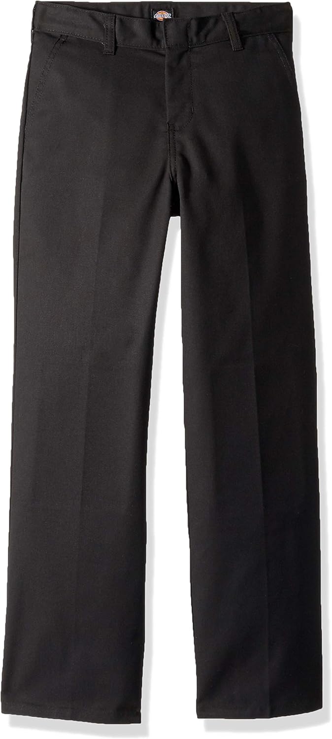 Dickies Boys' Flexwaist Flat Front Straight Leg Pant: Clothing