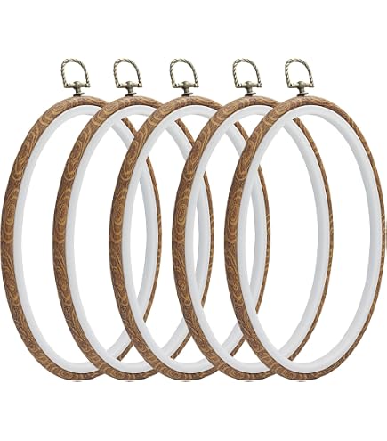 12 Cerceaux De Broderie En Bambou 13 Cm - Lot De 12 Cadres Bois Naturel 5.1 Pouces Pour Point De Croix, Couture Et DIY Artisanat