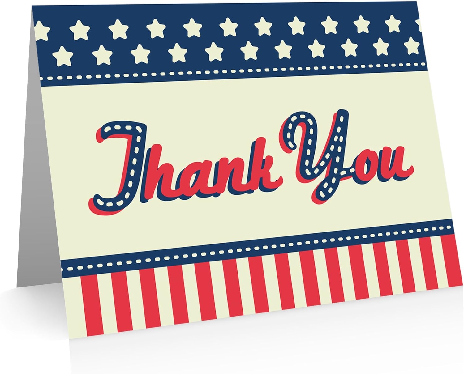 Patriotic Thank You Cards (24 Foldover Cards and