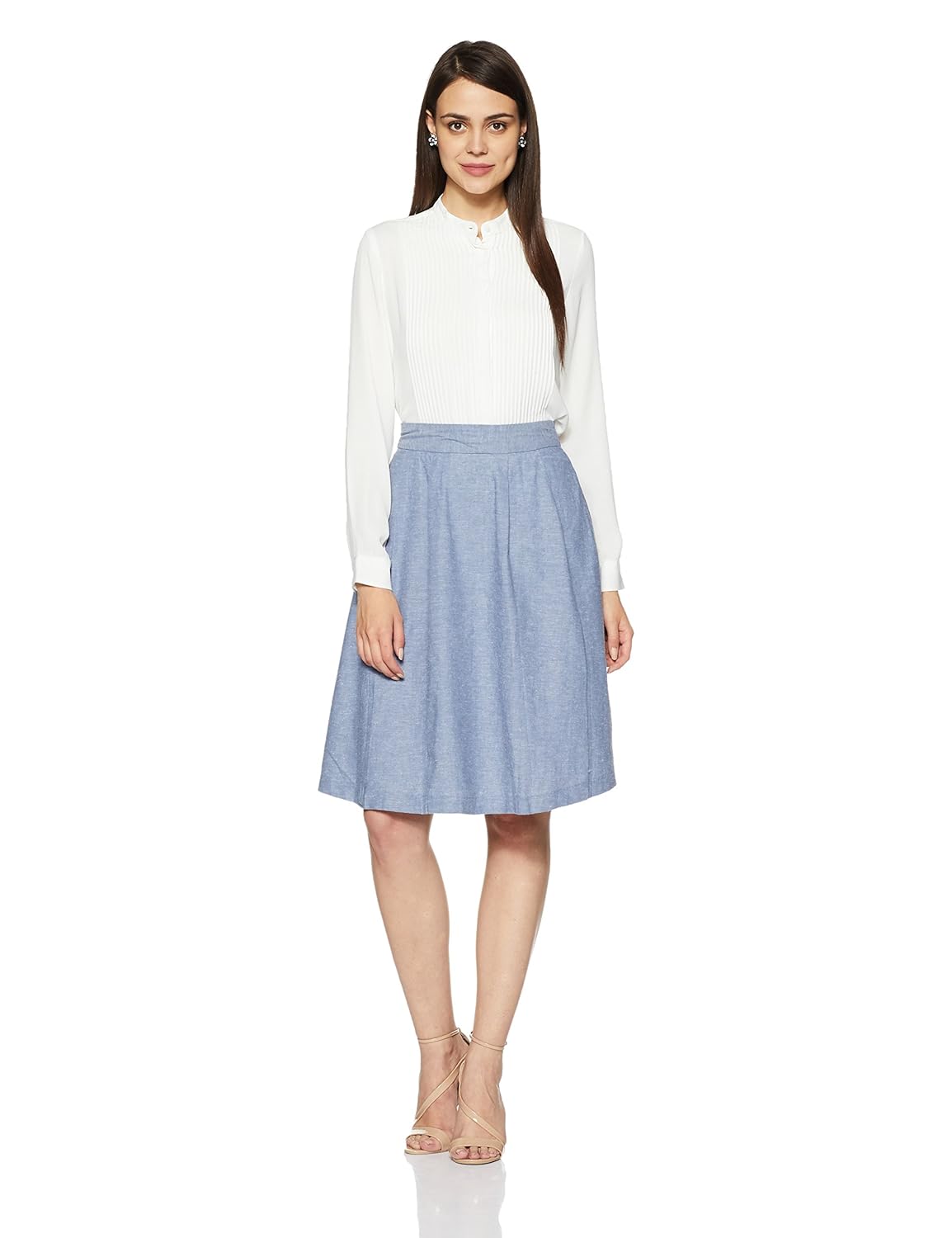 van heusen women's plain regular fit synthetic shirt