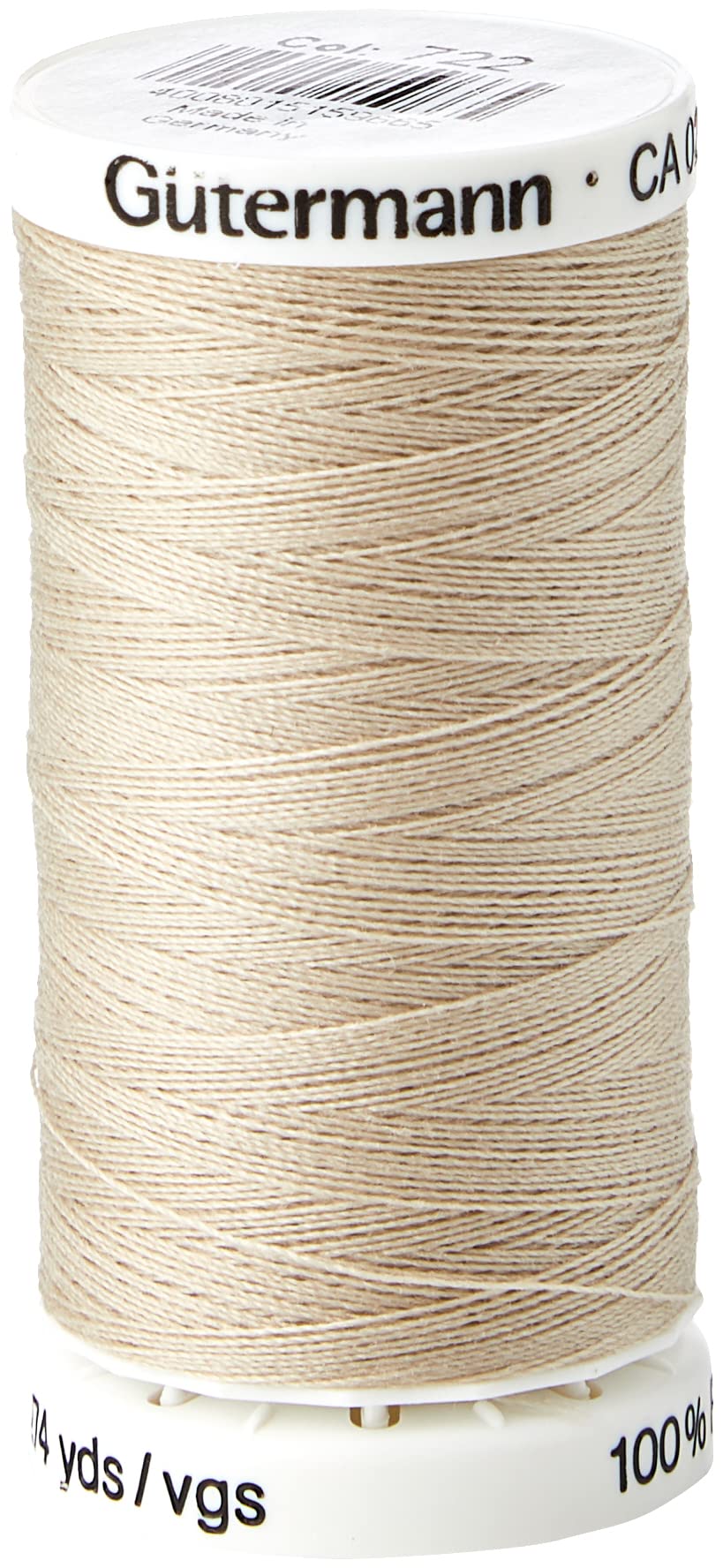 Gutermann Sew All Polyester Thread, Beige Bone (0722), 250 m, 5.5 x 2.7 x 2.7 cm — image 1