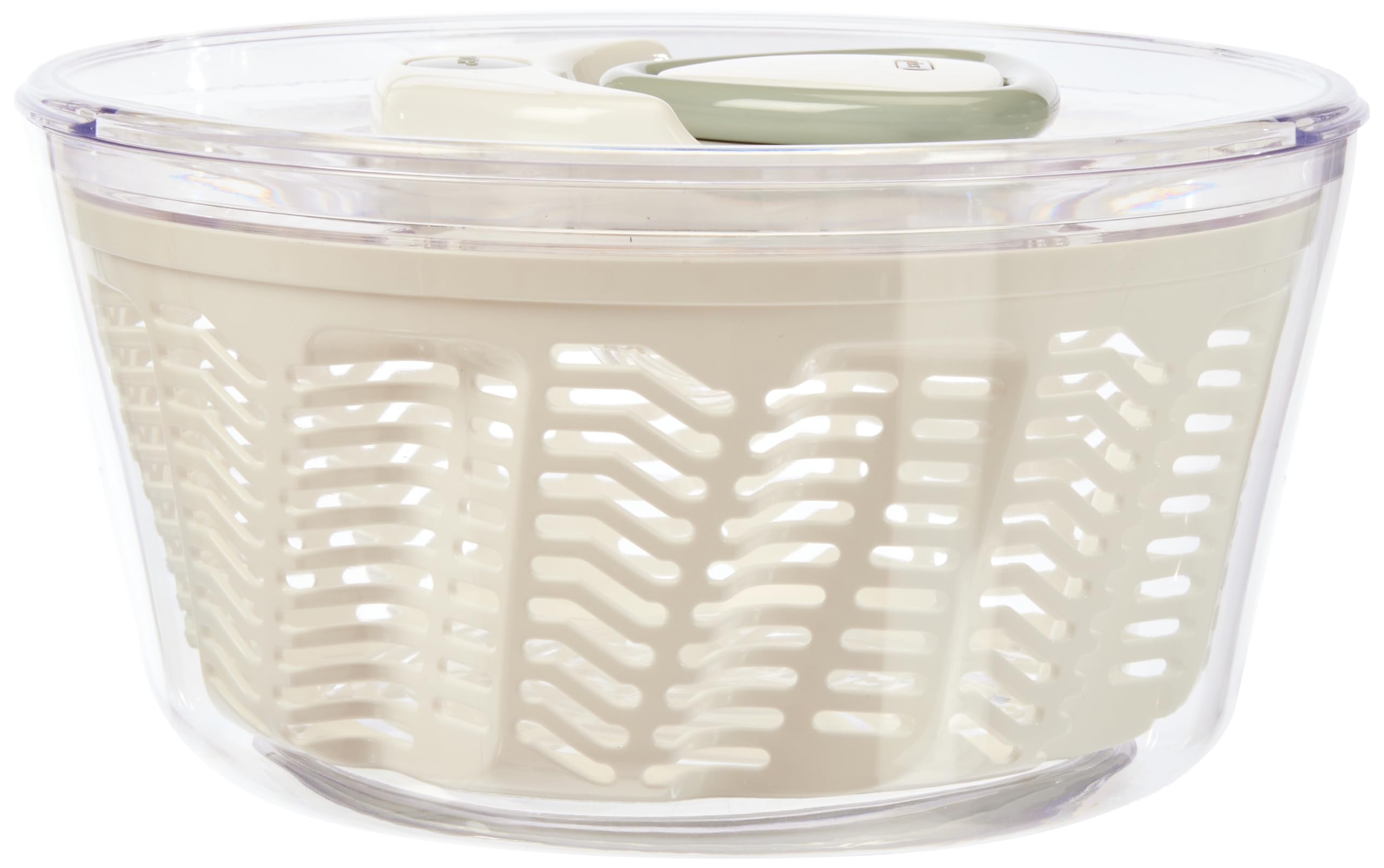 Zyliss Easy Spin 2 Salad Spinner, Large 6L Capacity, White, Unique AquaVent™ Technology, Retractable Cord and Brake System, Non-Slip Base, Easy Cleaning, Plastic