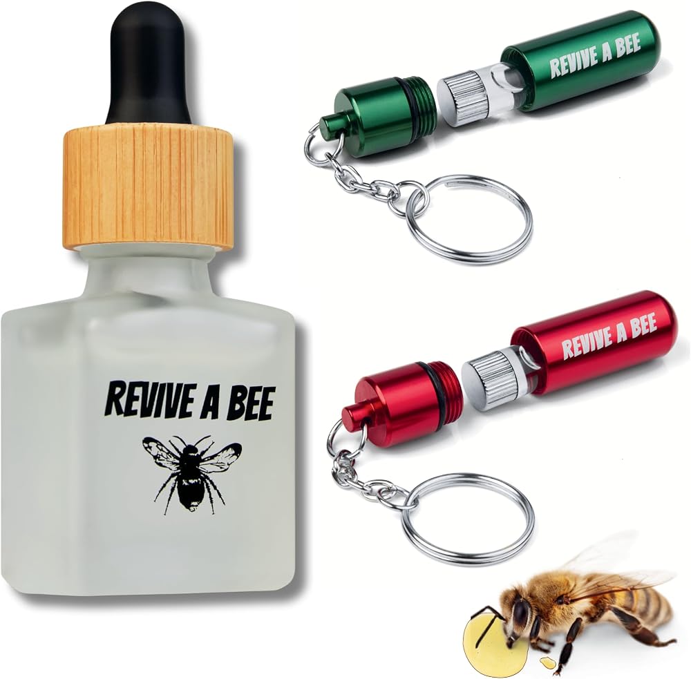 Revive a Bee Gift Box 2x Bee Revival Keyrings Refill Seed Paper Gift For Eco