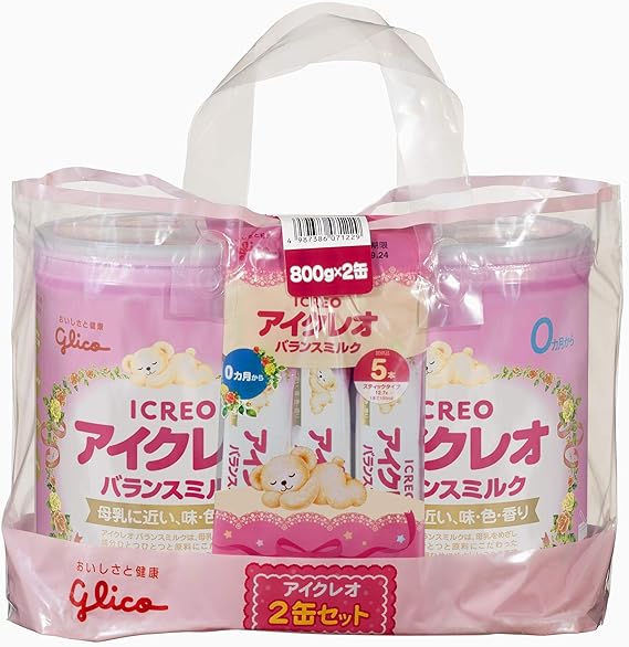 Amazon Co Jp アイクレオ バランスミルク 800g 2缶セット サンプル付き 粉ミルク ベビー用 0ヵ月 1歳頃 食品 飲料 お酒