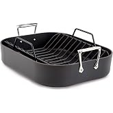 All-Clad HA1&reg; Nonstick , 13" x 16" Roaster with rack | Great for roasting meats &amp; vegetables, Long-lasting non-stick, Turkey baking pan, Dishwasher safe, Oven Safe up to 500&deg;F