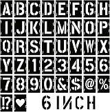 TAUYFIRLS 6 Inch Letter and Number Stencils 42 Pcs Interlocking Reusable Kit view 1