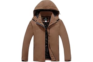 CorBuyit Lightweight Waterproof Jackets with Detachable Hood for Men