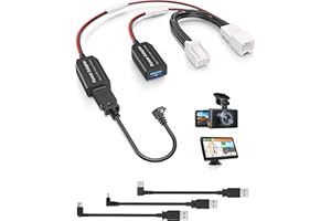 PIXELMAN Dash Cam Power Adapter,(10P Type H) Compatible with Select Hyundai/Kia,Connect to Auto-Dimming Rearview Mirror,Built-in Hide Power Adapter Charging Cable for Garmin Nuvi GPS Dashcam Mirror Camera