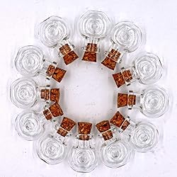 MIGK 24pcs Small Mini Glass Jars Bottles with Cork