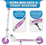 BELEEV Kids Scooter 2 Wheels Folding Light Up Purple Adjustable 3 Heights view 5