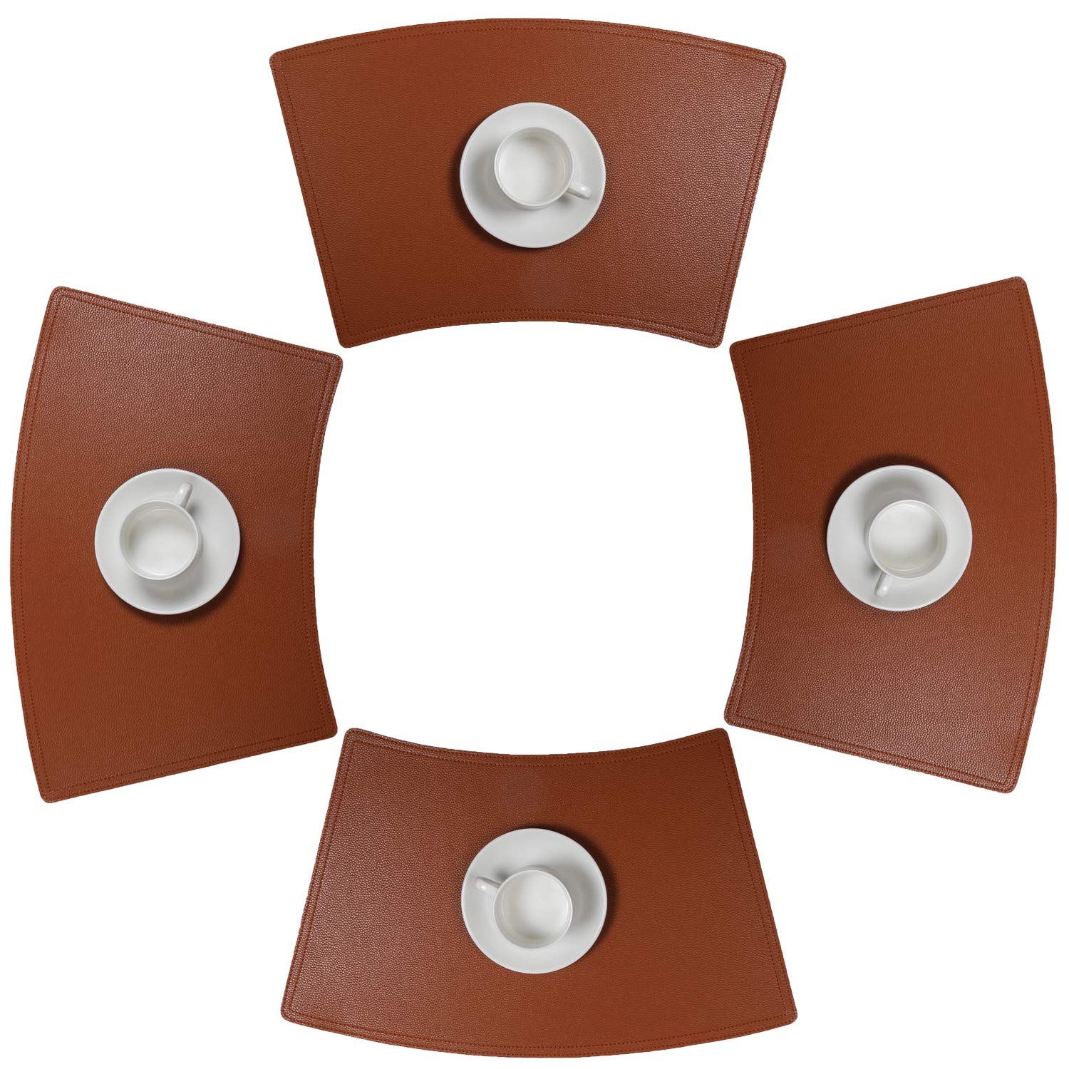 Best Square Faux Leather Placemats For Dining Table