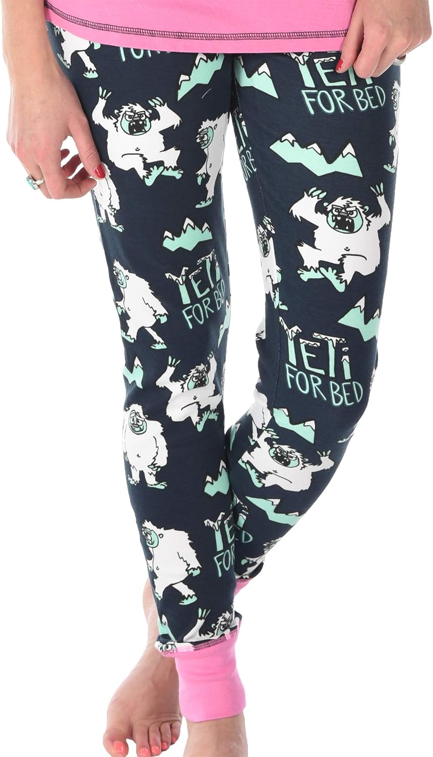 Womens Legging Womens Pajama Leggings Bottom by LazyOne Pajama Bottom for Women Yeti for Bed