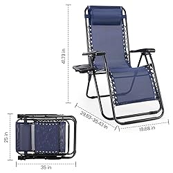 Sweetcrispy Zero Gravity Chairs, Set of 2 Portable