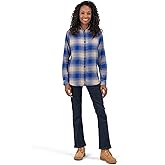 Women's Plaid Flannel Long Sleeve Shirt, Blue Plaid, 2X