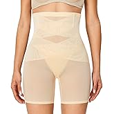 FLORATA Shapewear Shorts for Women Tummy Control High Waist Body Shaper Butt Lifting Panties Thigh Slimmer Nude
