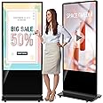 JIYANG 65 Inch Digital Signage Display,Indoor Floor Standing TouchScreen Advertising Display Kiosk Android System,Commercial LCD Totem Support HDMI-in,Free Customization Stickers and CMS System(Black)