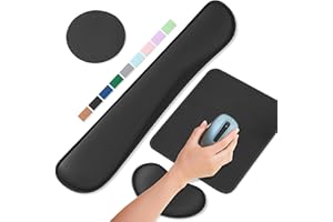 ABRONDA Office Ergonomic Memory Foam Computer Mouse and Keyboard Wrist Rest pad Support Carpal Tunnel, Wrist Rest for Keyboard and Mouse, Wrist Support Set