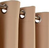 Aspire Homeware Blackout Curtain 1 Panel Eyelet 84in Drop Beige Thermal view 6
