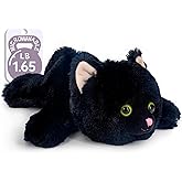 Marysun Microwavable Black Cat Stuffed Animal - Weighted Stuffed Animal Plush, Heating Pad, Cozy Gift for Girls|Women|Kids|Elder People