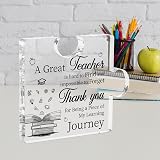 CSYY Puzzle Shaped Acrylic Plaque Teacher Gift 10x10 cm Christmas view 4