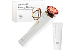 INIA 3-in-1 Skin Tightening Device True Beauty Glow Facial Massager Red Light Therapy for Face and Neck