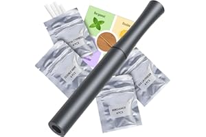 OXYGEER Quit Smoking Inhaler, Aluminum Oral Fixation Quit Smoking Aid Vaporless Inhaler，Smokeless Inhalers with 4 Nicotine-Free Flavored Cotton Core for Craving Relief-01