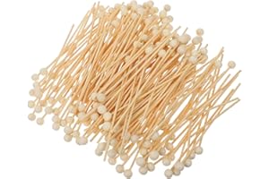 ifundom 200pcs 6-inch Wooden Candy Skewers with Ball Head, Cake Pop Sticks and Drink Stir Sticks for Random
