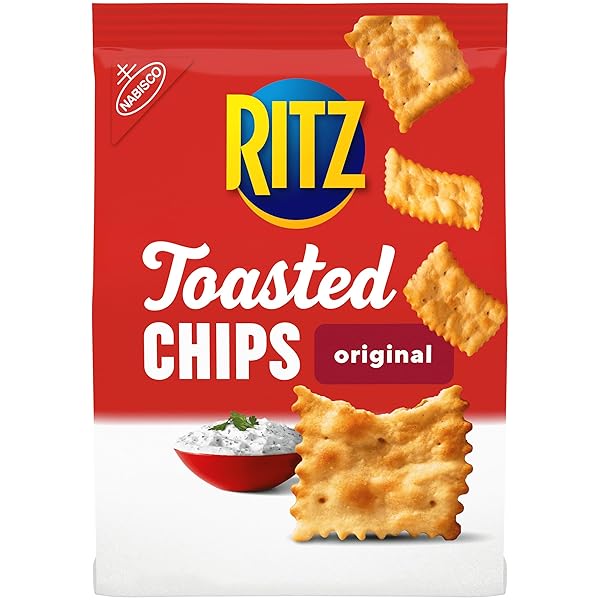 RITZ TOASTED CHIPS ORIGINAL CRACKERS, PARTY SNACKS, 8.1...