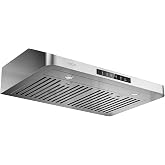 VIKIO HOME 30 Inch Under Cabinet Range Hood, 980CFM Fast Venting Ducted | Kitchen Hood With 3 Speed Gesture &amp; Touch Control, Stainless Steel Stove Vent Hood With LED Light And 2 Baffle Filters