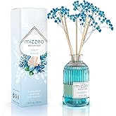 MIZZEO Reed Diffuser Set, Ocean Beach 6.76 fl oz Highly Scented Room Diffuser Home Fragrance Essential Oil Reed Flower Diffuser, House Bedroom Office Decor & Gifts