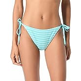 Michael Kors Womens Monotone Textured Stripe Bikini Bottom