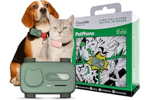 GlocalMe PetPhone for Dog and Cat, Support Play Music and Two-Way Call, Pet Community and AI Health Alerts, Real Time Tracking and Virtual Fence, Unlimited Range Pet GPS Tracker (Green)